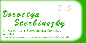 dorottya sterbinszky business card